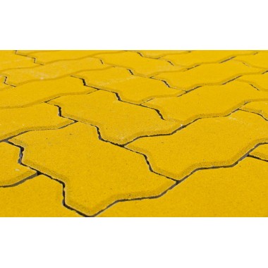 Тротуарная плитка Волна BRAER желтый 60мм