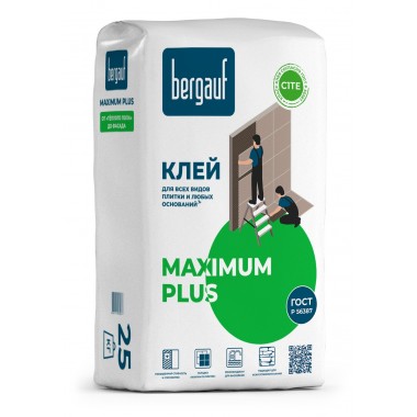 купить Клей плиточный Bergauf KERAMIK MAXIMUM 25кг (для всех видов плитки) в Саранске