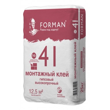 купить Клей монтажный для ГКЛ и ГПП FORMAN 41 (25кг) в Саранске