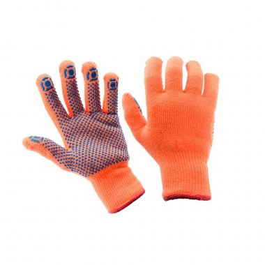 купить Перчатки акриловые утепленные ПВХ 10 класс (оранжевые) в Саранске
