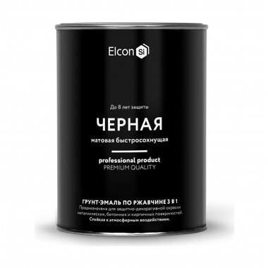 купить Грунт-эмаль по ржавчине 3в1 Elcon (черная) матовая 25кг в Саранске