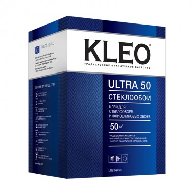 Клей для обоев KLEO ULTRA 50, стеклообоев и флизелиновых, 500г