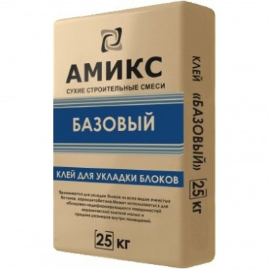 купить Клей плиточный АМИКС базовый 25кг (для блоков) в Саранске